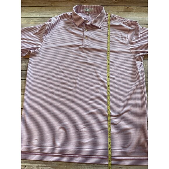 Peter Millar Shirt Mens Extra Large Purple Striped Summer Comfort Golf Polo XL - Picture 6 of 8